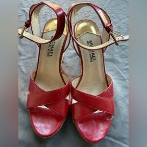Michael Kors Red Strappy Sandals
